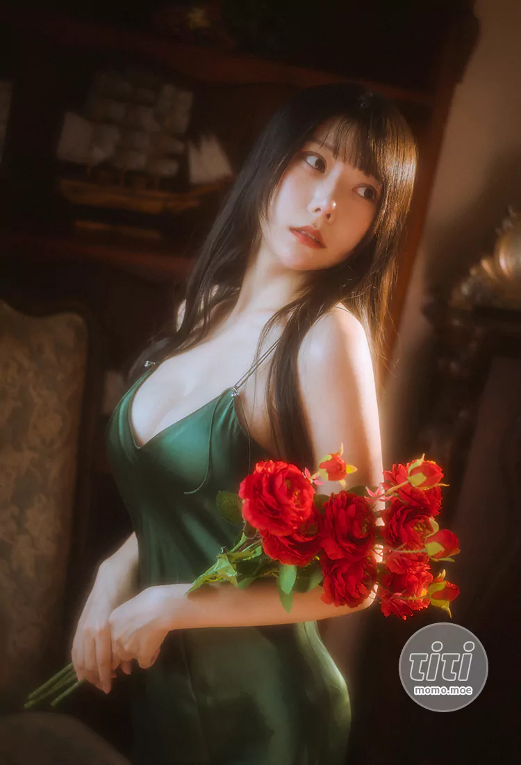 香草喵露露 – NO.45 杨枝甘露 绿色连衣裙 [45P1V-1.19GB]