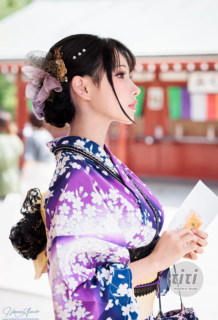 雨波_HaneAme – NO.277 紫羅蘭夏日浴衣 Original_Violet Kimono [110P-896M]