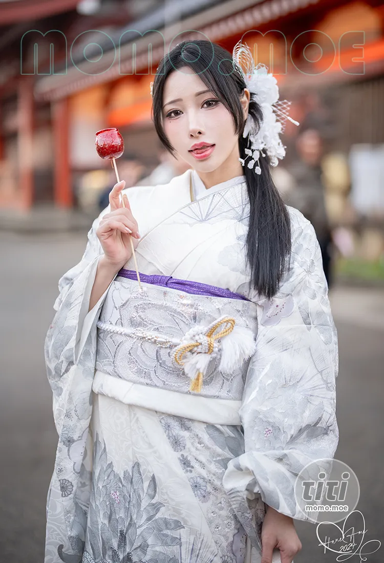 雨波_HaneAme – NO.347 Original 2024 New year Silver Kimono [33P+5V-107MB]