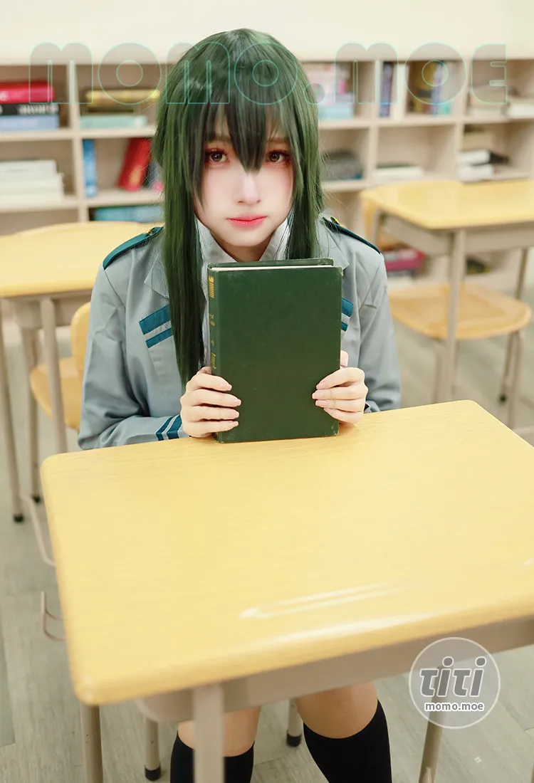 慕慕Momo – NO.016 蛙吹梅雨 學生服 Asui Tsuyu [27P-356MB]