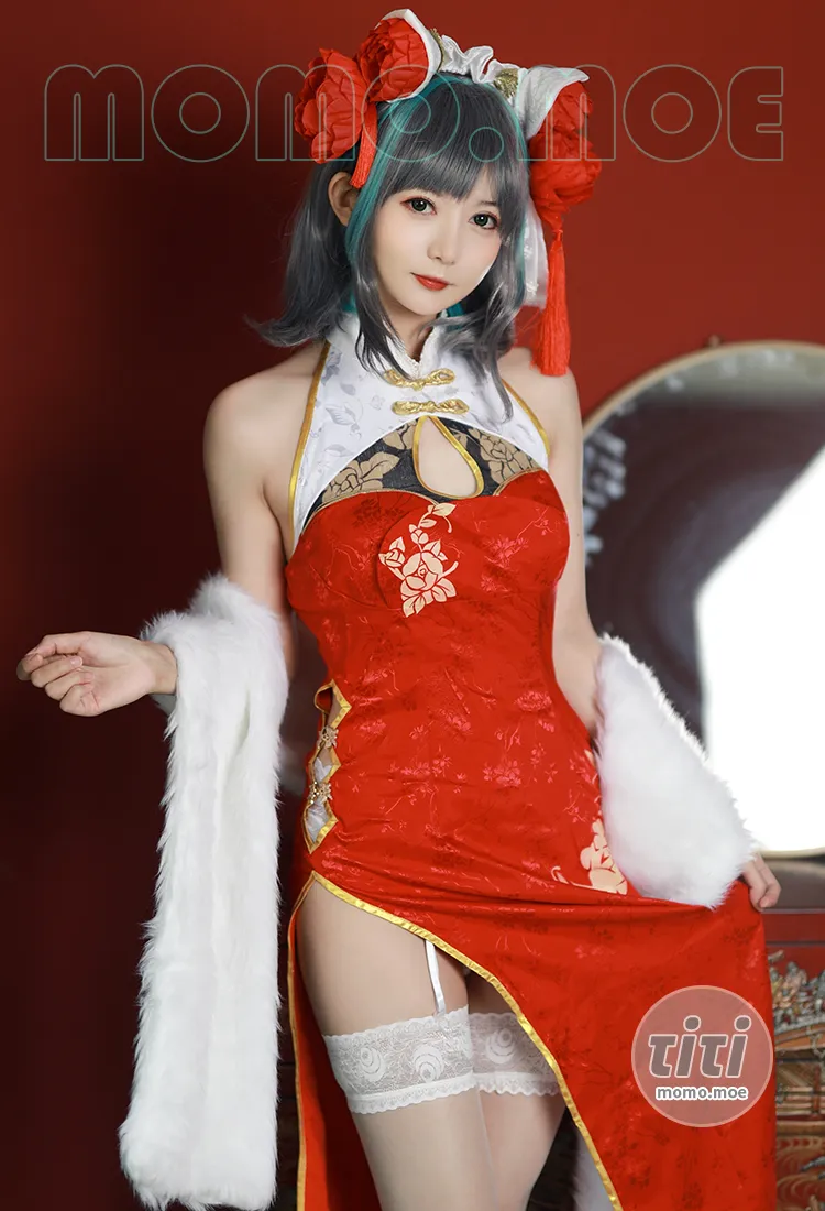 51酱 – NO.018 碧蓝航线 柴郡 新春旗袍 [12P-55M]