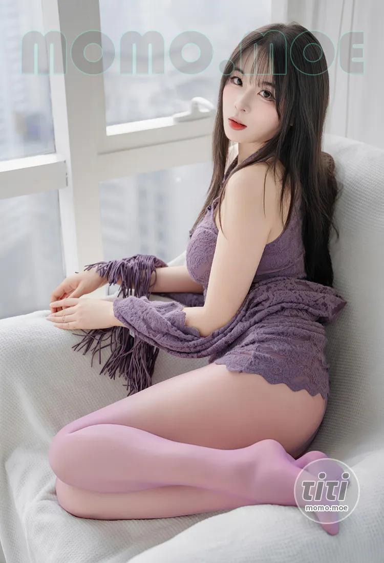 轩萧学姐 – NO.079 紫色旗袍红丝 [74P+1V-499M]