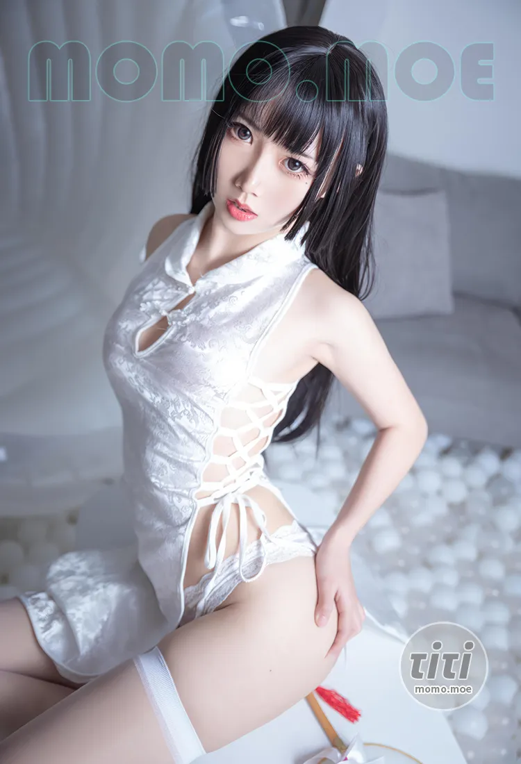 面饼仙儿 – NO.149 白色旗袍 [60P-510M]