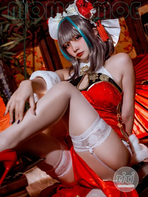 二佐Nisa – NO.150 碧蓝柴郡旗袍 [32P-301M]