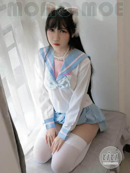 不呆猫 – NO.059 白色兔子JK [63P-389M]