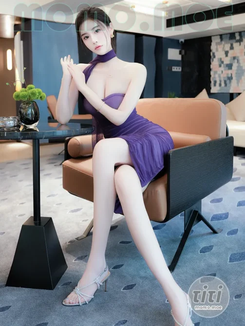 晚苏susu – NO.009 紫色透视连衣裙 [85P+2V-1.03GB]