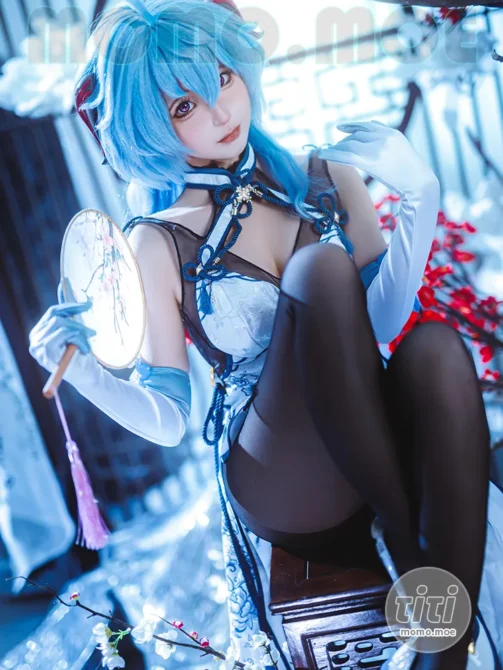 蠢沫沫 – NO.332 2024年会员 原神 甘雨旗袍 [27P-181M]