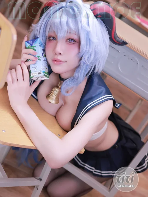 水淼Aqua – NO.214 2月补偿赠品 甘雨水手服 [50P-74MB]