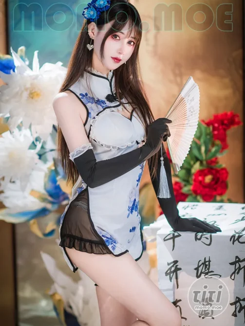 羽生三未 – NO.024 艳娘幻梦谭 瓶儿 青花瓷旗袍 [25P-294M]