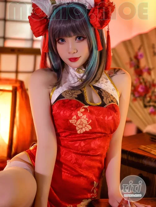 Zyra秋 – NO.009 碧蓝航线 柴郡 红旗袍 [20P-176M]