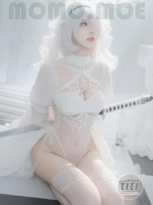 Cat Demon你的喵崽 – NO.027 2B White Flower Bride – NieR Automata [75P+13V-753MB]
